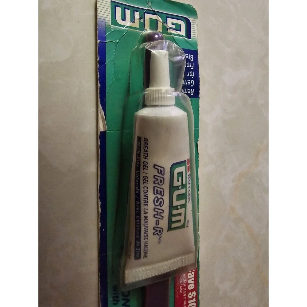 (1) Butler GUM Tounge Cleaner with‎ Fresh-R Breath Gel NOS seaed